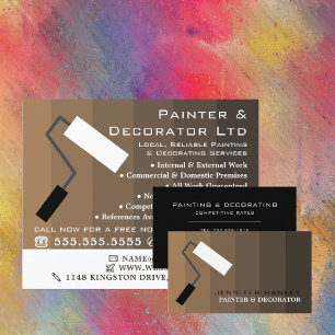 Flyer Rollo de ormbre y pintura marrón, pintador y decor
