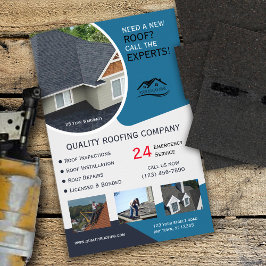 Flyer Roofing and Repare Business Blue