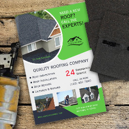 Flyer Roofing and Repare Business Green