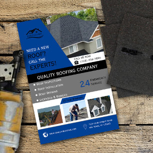 Flyer Roofing Business Blue
