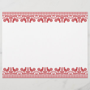 Flyer Roosters rojos costillan el patrón ruso