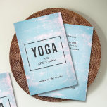 Flyer Rosa azul moderno Scratches Yoga Instructor<br><div class="desc">Moderna plantilla de volante de personalizable con fondo fresco de arañazos azul/rosa. Puedes personalizar con tu texto.</div>