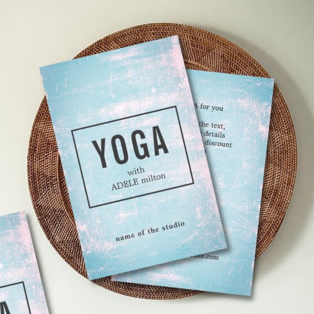 Flyer Rosa azul moderno Scratches Yoga Instructor (Subido por el creador)