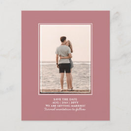 Flyer ROSA de Dusty BUDGET FOTO Save the Date BODA