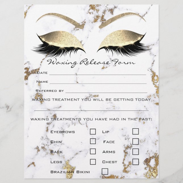 Flyer Rosa de liberación de responsabilidad por depilaci (Frente)