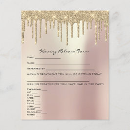 Flyer Rosa de liberación de responsabilidad por depilaci