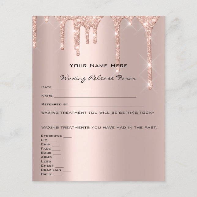 Flyer Rosa de parajismo del formulario de liberación de  (Frente)