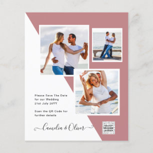 Flyer ROSA DE PRESUPUESTO Boda de fotografía Guardar fe