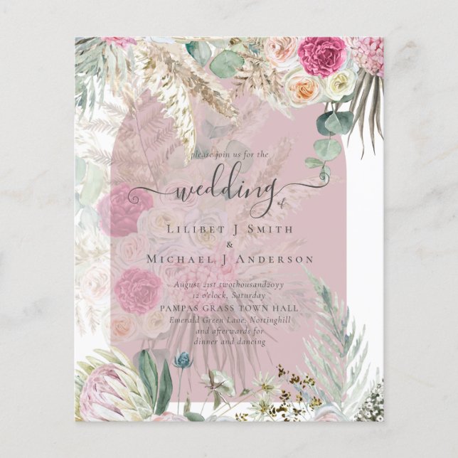 Flyer ROSA DE PRESUPUESTO Boda de Grasa Pampas (Frente)