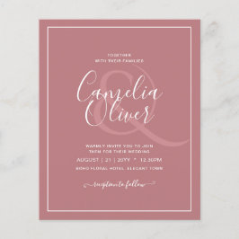 Flyer ROSA DE PRESUPUESTO Boda MONOCROMO
