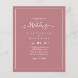 Flyer ROSA DE PRESUPUESTO Boda MONOCROMO