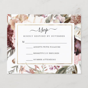 Flyer Rosa de presupuesto Dusty RSVP