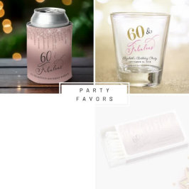 Flyer Rosa de presupuesto Purpurina de oro 60.ª invitaci