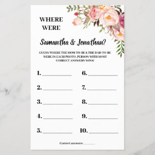 Flyer Rosa Dónde estaban ellos Tarjeta de juego bilingüe