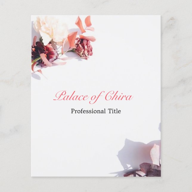 Flyer Rosa floral (Frente)