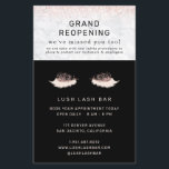 Flyer Rosa Gold Lash Salon Grand Reopen Covid Seguridad<br><div class="desc">Una colección completa y coherente para todos sus productos y suministros empresariales. Aconseje a los clientes de su reapertura con nuevas medidas de seguridad en vigor. Una colección de productos para promover directrices de distanciamiento social. Estos productos son excelentes para garantizar que tanto los empleados como los clientes sigan las...</div>