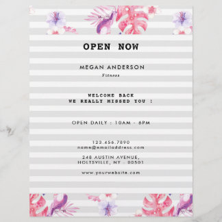 Flyer Rosa minimalista