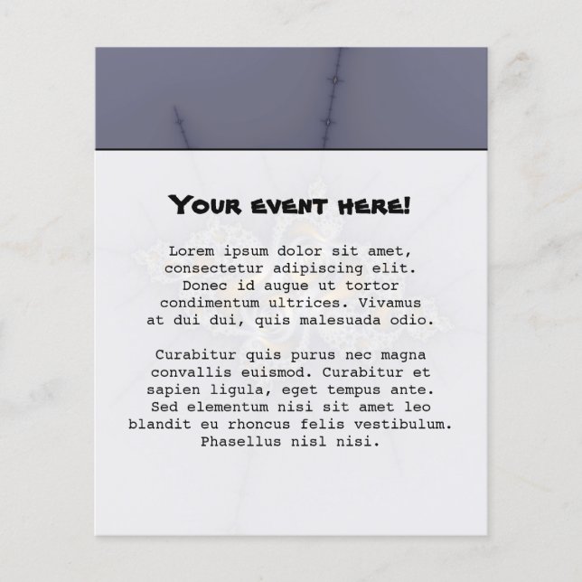 Flyer Rosa oscuro - Mandelbrot Fractal (Frente)