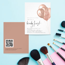 Flyer ROSA PAPER Globos de oro Código QR 21ª Fiesta