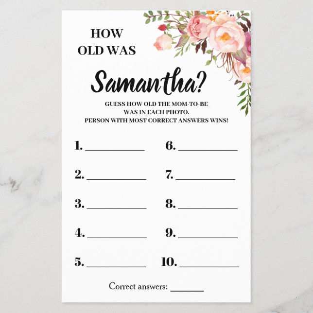 Flyer Rosa, ¿qué edad tenía? (Frente)