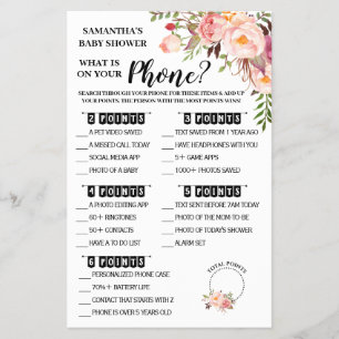 Flyer Rosa ¿Qué hay en tu tarjeta de ducha de teléfono?