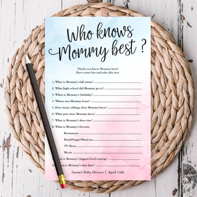 Flyer Rosa y azul que conoce la tarjeta de juego de pape (Subido por el creador)