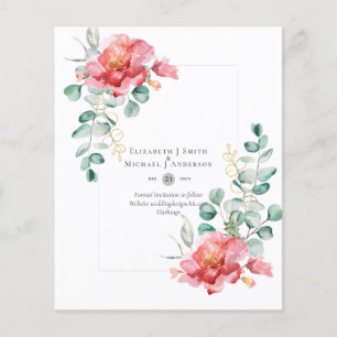 Flyer Rosas Blancas DE BAJO PRESUPUESTO GUARDAN LAS FECH