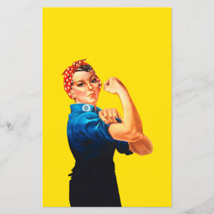 Flyer Rosie The Riveter Retro Design Style