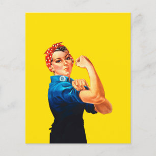 Flyer Rosie The Riveter Retro Design Style