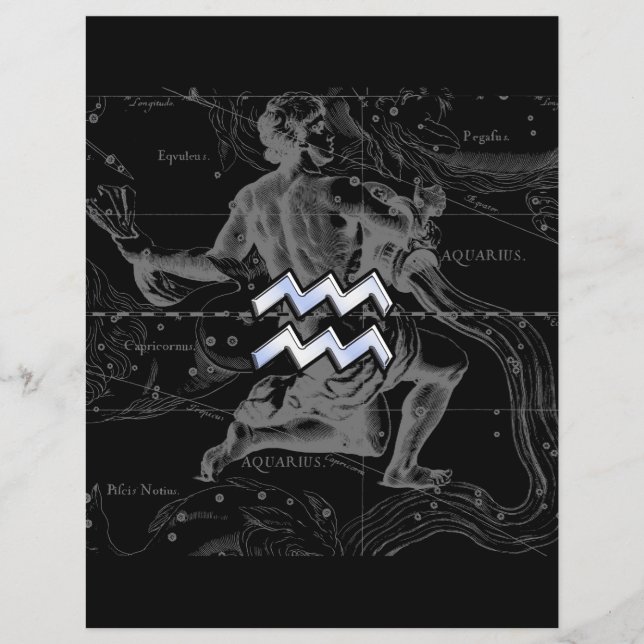 Flyer Rótulo cromado como Aquarius Zodiac en Hevelius (Frente)