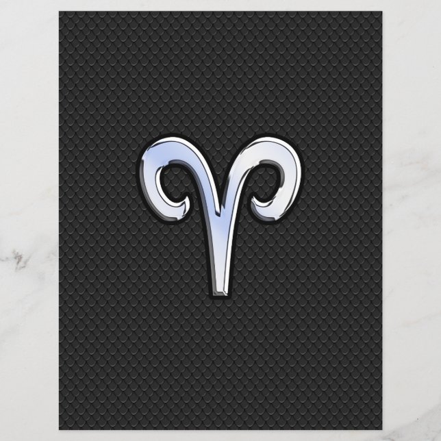 Flyer Rótulo cromado como Aries Zodiac (Frente)