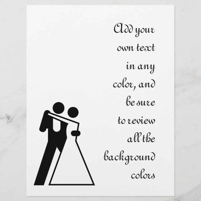 Flyer Rótulo Int para Novia y Groom (Frente)