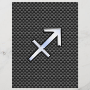 Flyer Rótulo Sagittarius Zodiac Impresión de fibra de ca