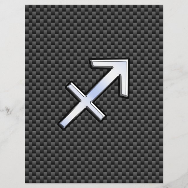 Flyer Rótulo Sagittarius Zodiac Impresión de fibra de ca (Frente)