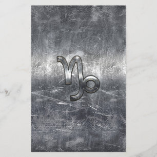 Flyer Rótulo Zodiaco de Capricornio de estilo angustioso