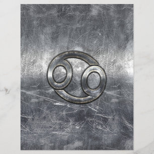 Flyer Rótulo Zodiaco del Cáncer al Estilo Industrial