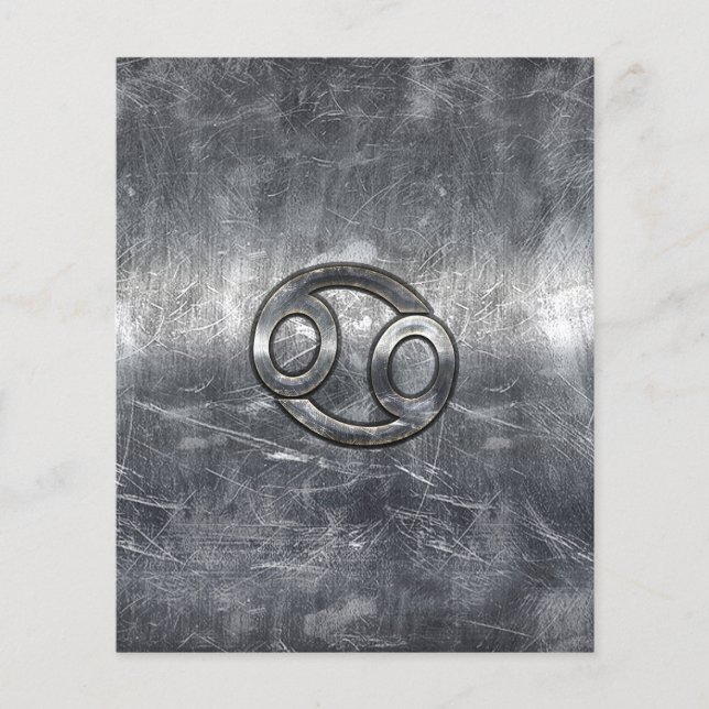 Flyer Rótulo Zodiaco del Cáncer al Estilo Industrial (Frente)