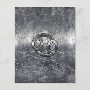 Flyer Rótulo Zodiaco del Cáncer al Estilo Industrial