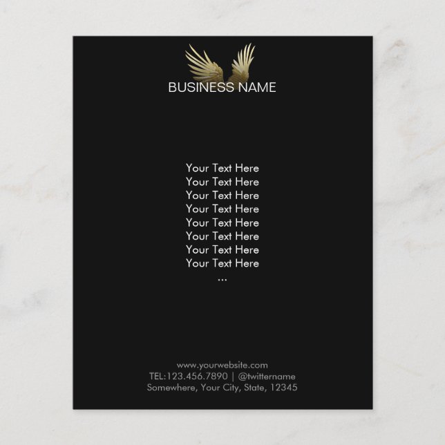 Flyer Royal Gold Wings Profesional Dark (Frente)