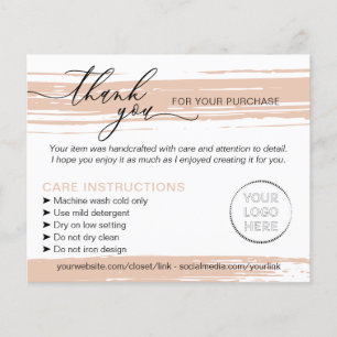 Flyer Rubor Shape Gracias a las instrucciones de lavado