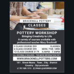 Flyer Ruedas de postre, clases de alfarería, alfareros<br><div class="desc">Ruedas De Potter,  Clases De Cerámica,  Volantes De Publicidad De Potter En La Tienda De Tarjetas De Negocios.</div>
