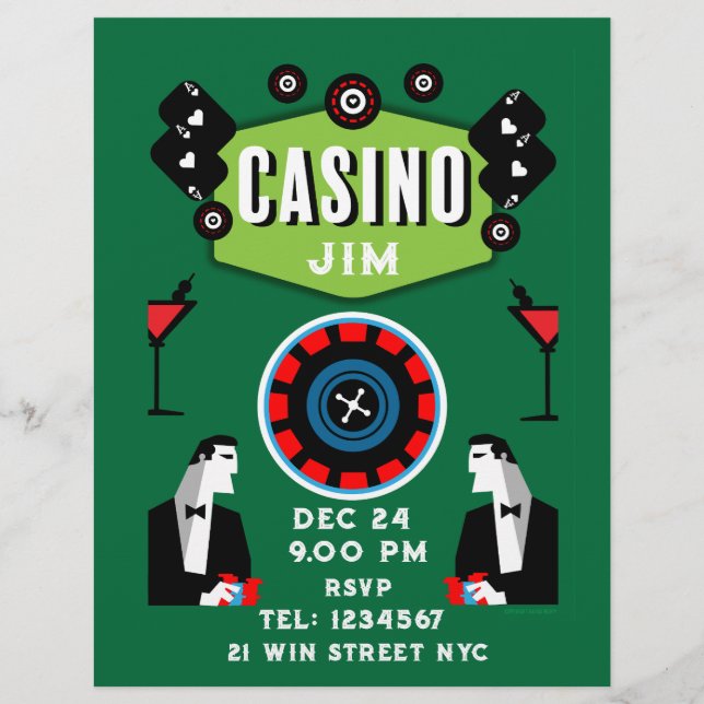 Flyer Ruleta de póquer de juegos de casino (Frente)
