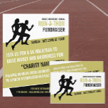 Flyer Runner Silhouette, evento de organización benéfica<br><div class="desc">Runner Silhouette,  Cargador de publicidad de eventos de caritativos Run-Walk-a-Thon por The Business Card Store.</div>
