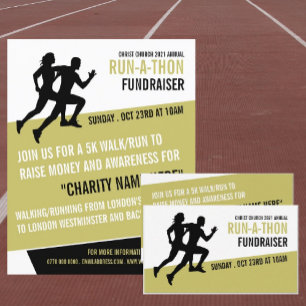Flyer Runner Silhouette, evento de organización benéfica