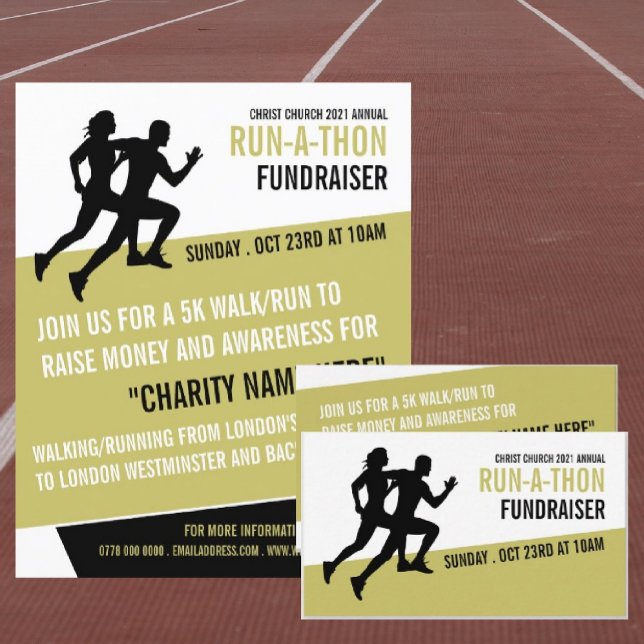 Flyer Runner Silhouette, evento de organización benéfica (Subido por el creador)