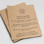 Flyer Rustic Kraft | Personalizado de logotipos sencillo<br><div class="desc">Una plantilla rústica de volante de negocios de personalizado simple de kraft negro en un sencillo estilo minimalista que puede ser fácilmente modificada y actualizada con su propio logotipo de negocio, detalles del producto, precios y más! Elija el tamaño del volante y el tipo de papel en el menú de...</div>