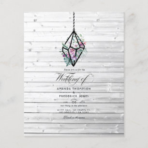 Flyer Rústico Pastel Floral Terrario Boda Jardín