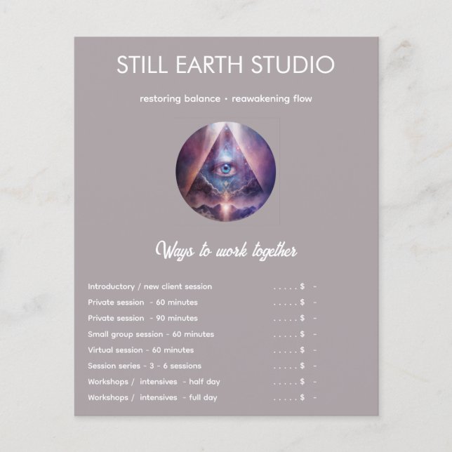 Flyer Sacred Axis | Third Eye Design (Frente)