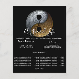 Flyer Sacred Balance   Símbolo Yin Yang