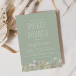 Flyer Sage Green Boho Wildflower Bridal Brunower<br><div class="desc">Brunch de novias con guión elegante y moderno - Bridal Shower for Autumn (otoño),  Invierno,  Primavera o Invitaciones de verano - con un presupuesto Minimalista y elegante tipografía de escritura para la celebración especial de Novia para ser Boda.</div>